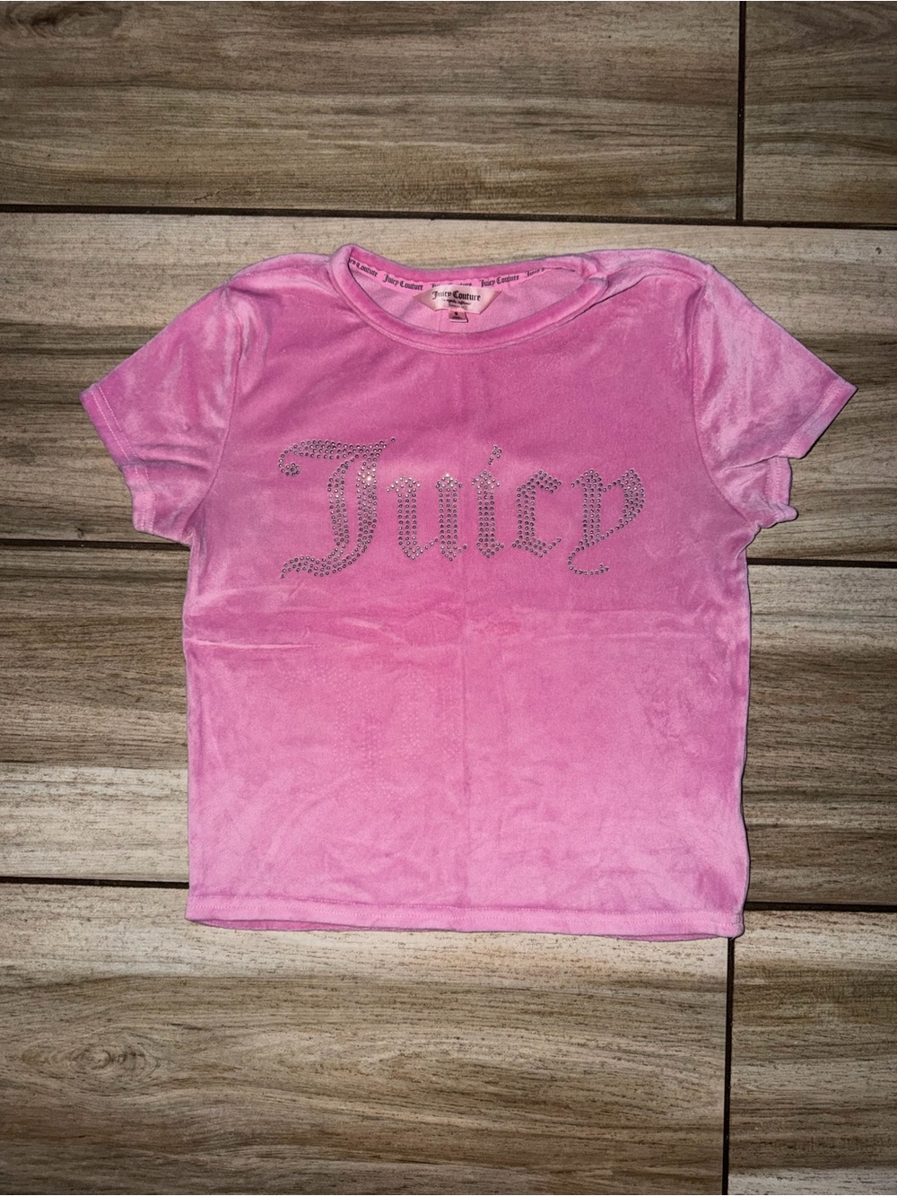 Juicy Couture Pink Velour Logo Tee